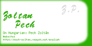 zoltan pech business card